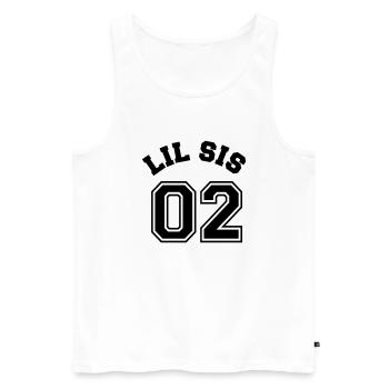 Lil Sis 02 - Little Sister - Débardeur bio Premium Homme - blanc - Devant - AI Model Male 178 light (178cm)