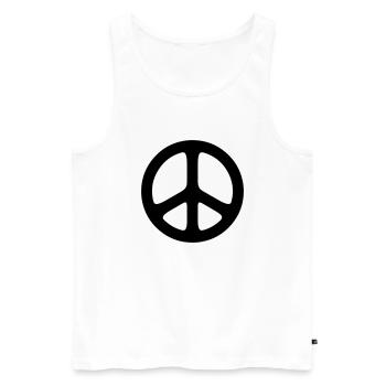 peace sign hippie - Männer Premium Bio Tank Top - Weiß - Vorne - AI Model Male 178 light (178cm)