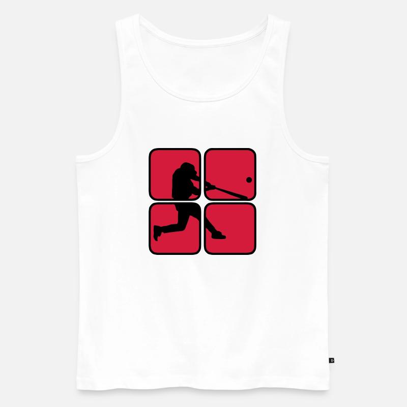 Baseball 2 - Männer Premium Bio Tank Top - Weiß