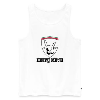 HEAVY METAL!!! Italian Ferrary Style - Men's Premium Organic Tank Top - white - Front - AI Model Male 178 light (178cm)
