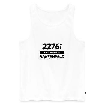 22761 Hamburg Bahrenfeld - Männer Premium Bio Tank Top - Weiß - Vorne - Michal (187cm)