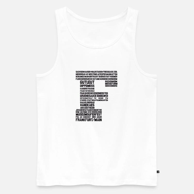 Frankfurt am Main Black - Männer Premium Bio Tank Top - Weiß