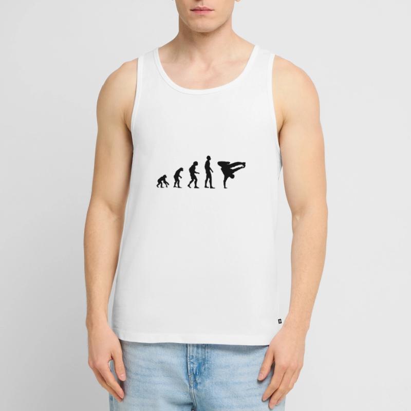 Breakdance Evolution Silhouette Männer Premium Bio Tank Top