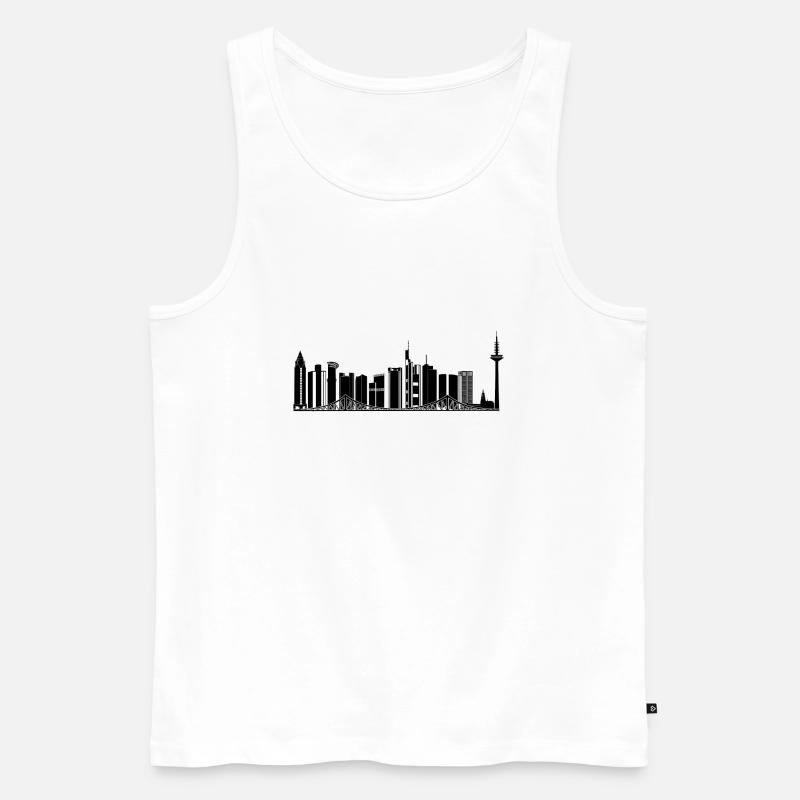 FFM - Frankfurt Skyline - Männer Premium Bio Tank Top - Weiß