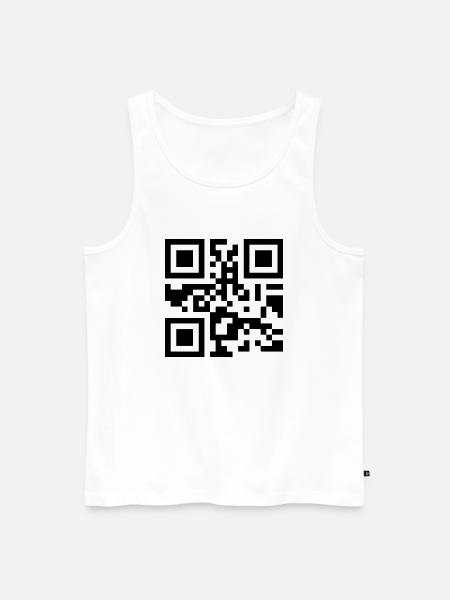 Single Barcode - Männer Premium Bio Tank Top - Weiß