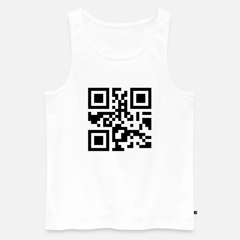 Single Barcode - Männer Premium Bio Tank Top - Weiß