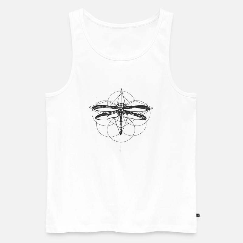 Libelle - Männer Premium Bio Tank Top - Weiß