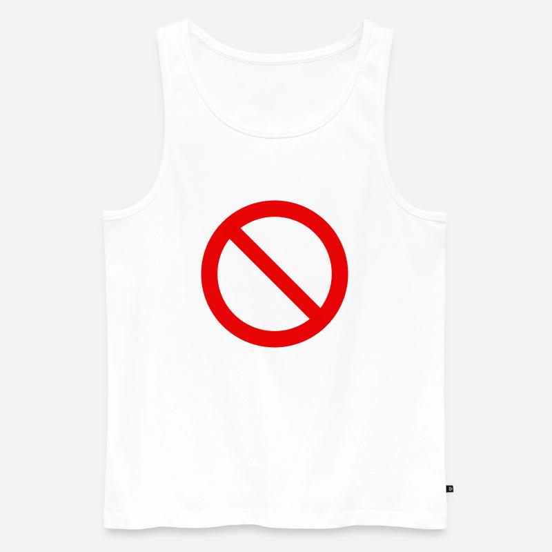 verboten - Männer Premium Bio Tank Top - Weiß
