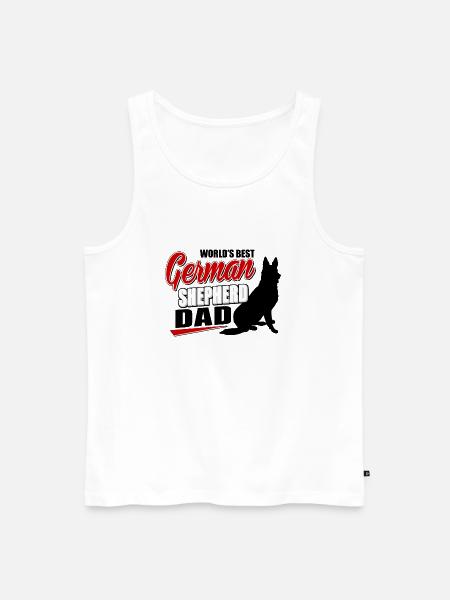 german shepherd dad - Männer Premium Bio Tank Top - Weiß