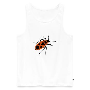 Incendie du pin - insecte - Firebug - Débardeur bio Premium Homme - blanc - Devant - AI Model Male 178 light (178cm)