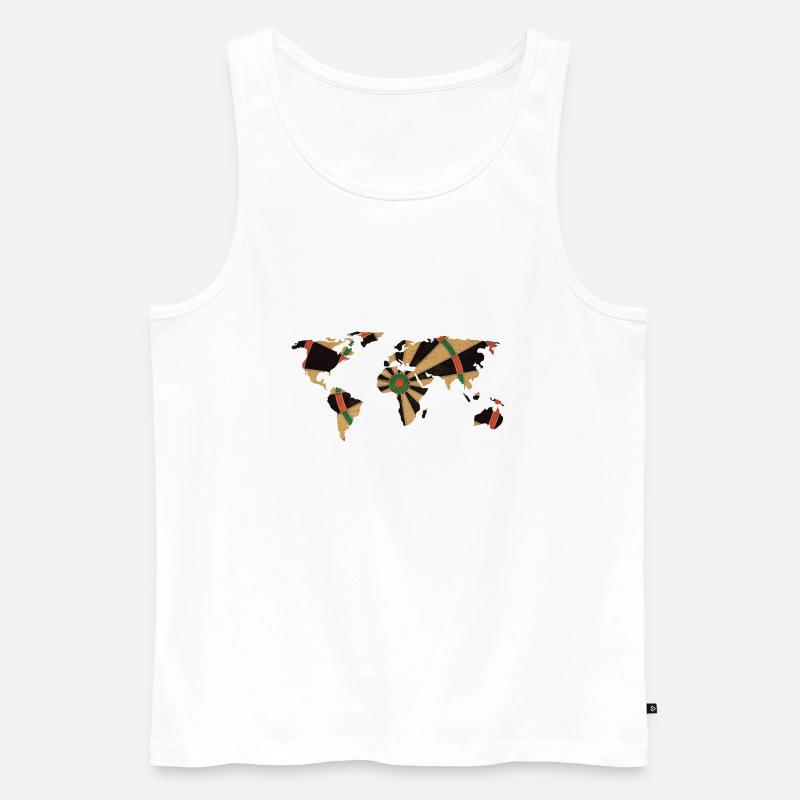 Dart Welt Darts - Männer Premium Bio Tank Top - Weiß