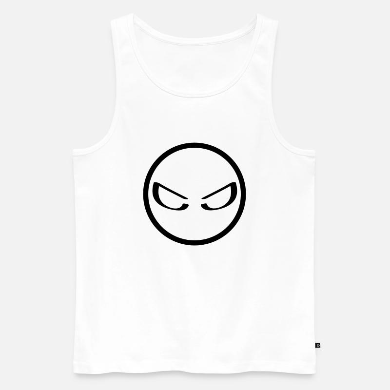 Kopf - Männer Premium Bio Tank Top - Weiß