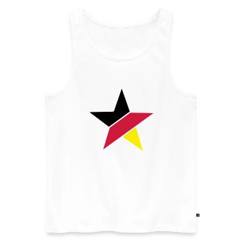 deutschland_stern___f3 - Men's Premium Organic Tank Top - white - Front - AI Model Male 178 light (178cm)