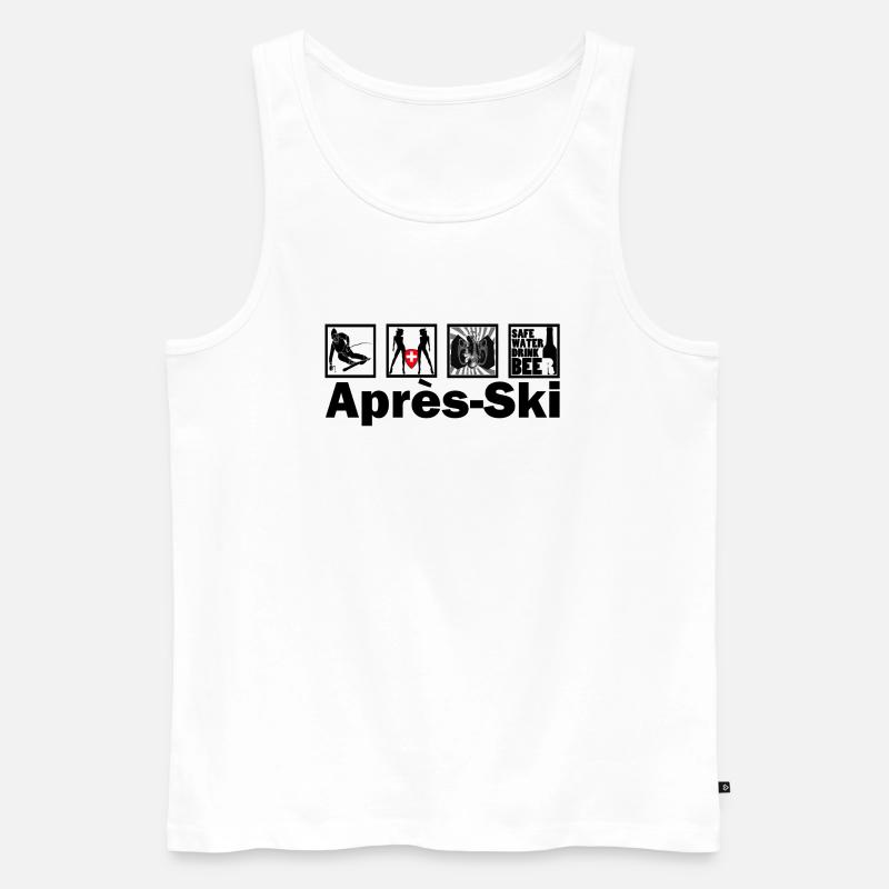 après-ski - Männer Premium Bio Tank Top - Weiß