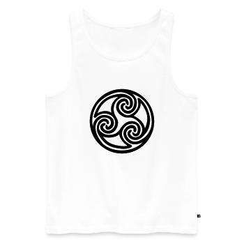 Triskele 1farbig - Männer Premium Bio Tank Top - Weiß - Vorne - AI Model Male 178 light (178cm)