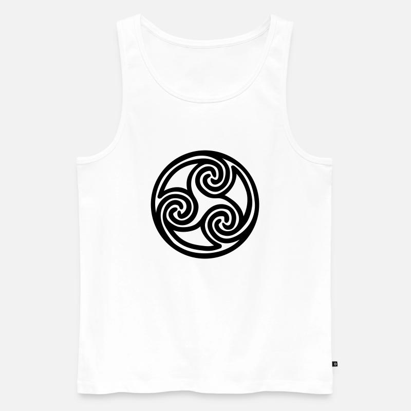 Triskele 1farbig - Männer Premium Bio Tank Top - Weiß