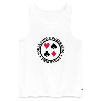 Poker King Design - Männer Premium Bio Tank Top - Weiß - Vorne - AI Model Male 178 light (178cm)