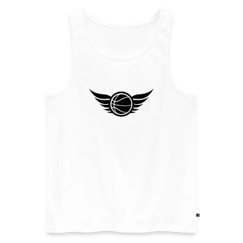 Basketball Flügel - Männer Premium Bio Tank Top - Weiß - Vorne - Michal (187cm)