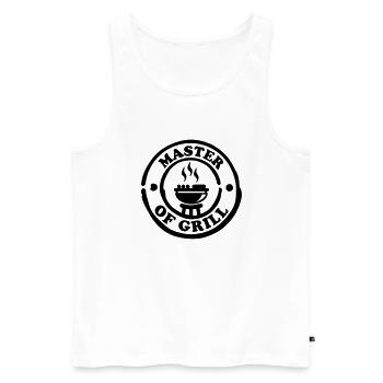 master_of_grill__f1 - Männer Premium Bio Tank Top - Weiß - Vorne - AI Model Male 178 light (178cm)
