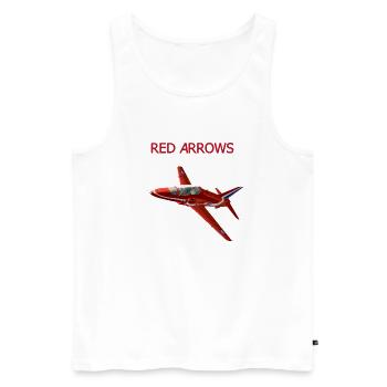 Red Arrows Hawk - Men's Premium Organic Tank Top - white - Front - AI Model Male 178 light (178cm)