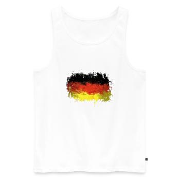 German Flag Graffiti - Men's Premium Organic Tank Top - white - Front - AI Model Male 178 light (178cm)
