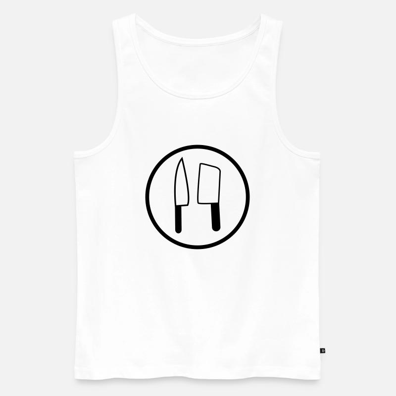 Koch/Metzger - Männer Premium Bio Tank Top - Weiß