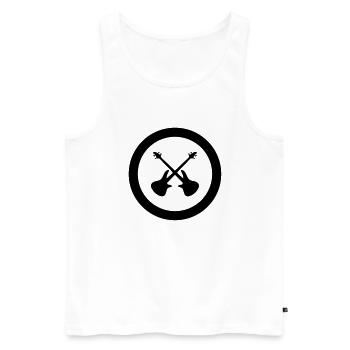 bass bassist icon - Männer Premium Bio Tank Top - Weiß - Vorne - AI Model Male 178 light (178cm)