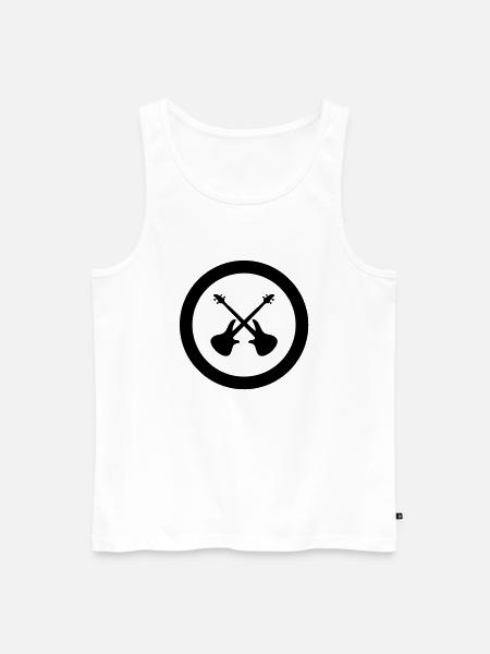 bass bassist icon - Männer Premium Bio Tank Top - Weiß