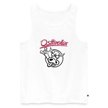 Ost Tiroler Grauvieh komplett - Männer Premium Bio Tank Top - Weiß - Vorne - Michal (187cm)
