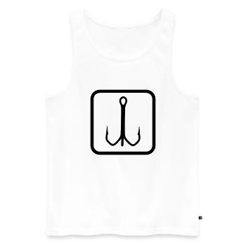 angelhaken_f1 - Débardeur bio Premium Homme - blanc - Devant - AI Model Male 178 light (178cm)