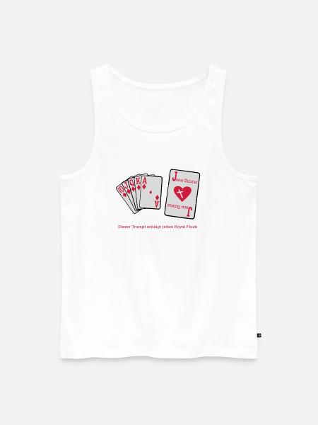 Jesus & Royal Flush - Männer Premium Bio Tank Top - Weiß