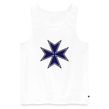 Maltese Cross__V003 - Débardeur bio Premium Homme - blanc - Devant - Michal (187cm)