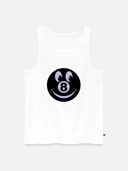 8 ball smiley vecto - Débardeur bio Premium Homme - blanc