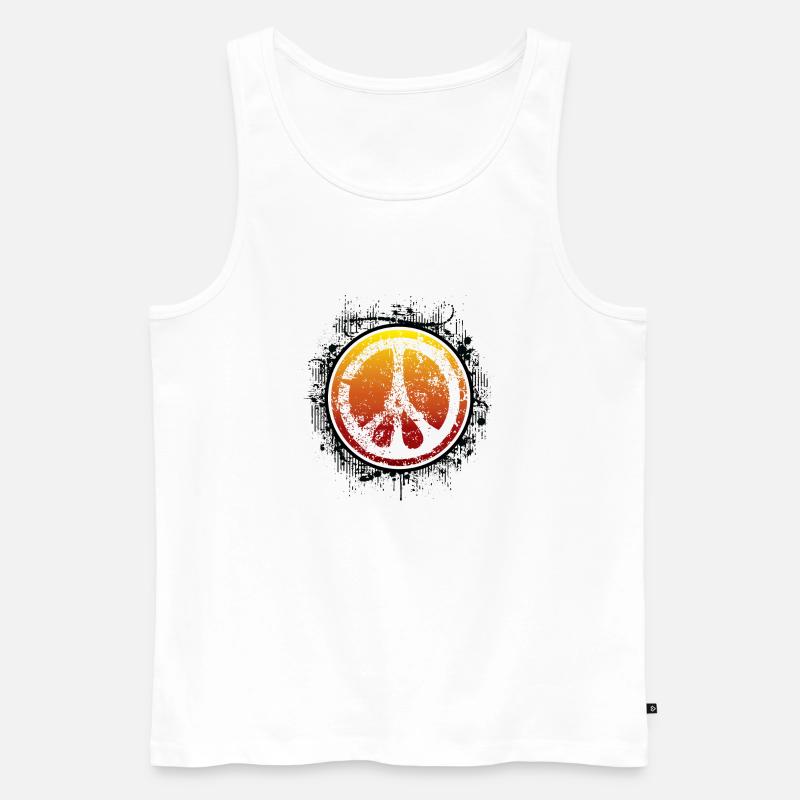 Peace de - Männer Premium Bio Tank Top - Weiß