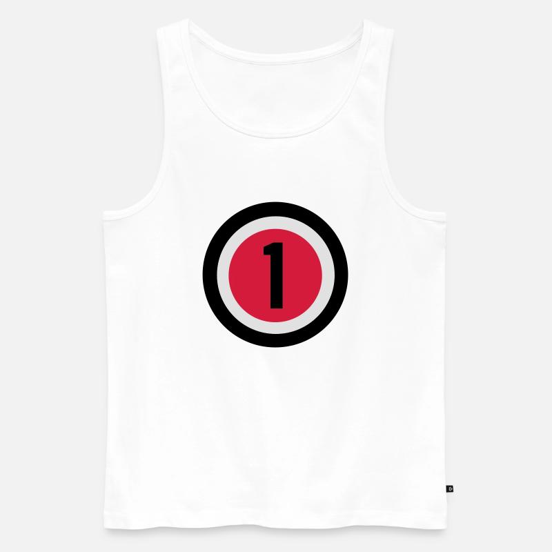 01_vec_3de - Männer Premium Bio Tank Top - Weiß