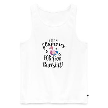 Too flamous Flamingo - Männer Premium Bio Tank Top - Weiß - Vorne - Michal (187cm)