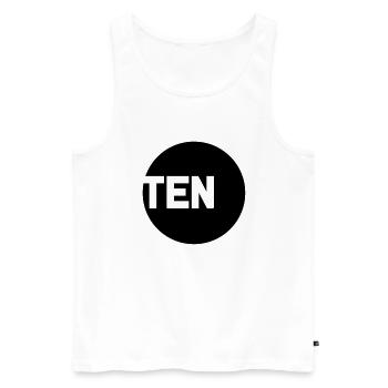 ten___f1 - Men's Premium Organic Tank Top - white - Front - Michal (187cm)