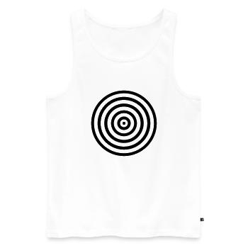 zielscheibe_2__f1 - Männer Premium Bio Tank Top - Weiß - Vorne - AI Model Male 178 light (178cm)