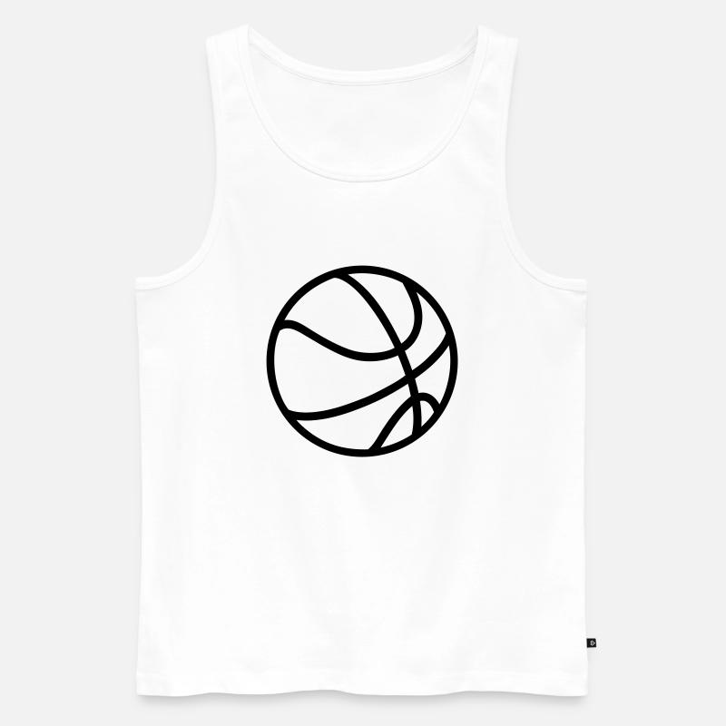 Basketball Plain - Männer Premium Bio Tank Top - Weiß