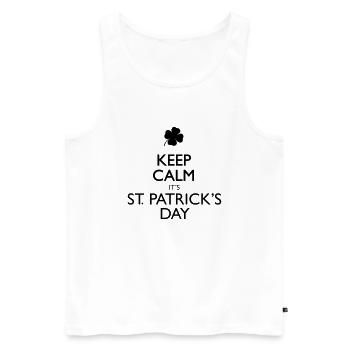 It's St. Patricks Day - Débardeur bio Premium Homme - blanc - Devant - Michal (187cm)