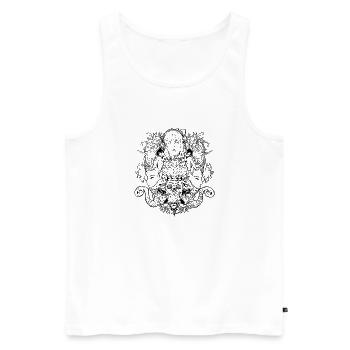 Invictus - Männer Premium Bio Tank Top - Weiß - Vorne - AI Model Male 178 light (178cm)