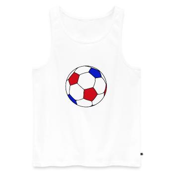 Ballon de foot France - Débardeur bio Premium Homme - blanc - Devant - Michal (187cm)