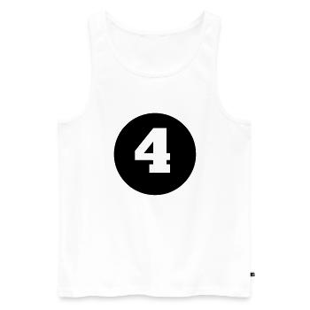 4c - Men's Premium Organic Tank Top - white - Front - Michal (187cm)