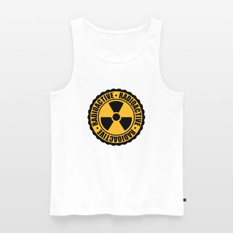 stamp danger caution caution caution atomic bomb Men's Premium Organic Tank Top