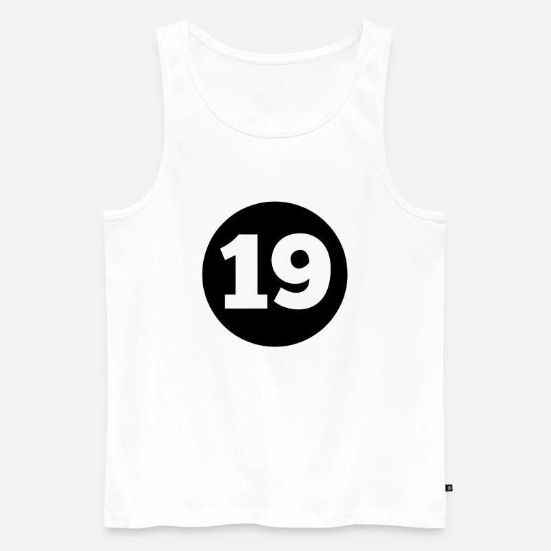 19c - Männer Premium Bio Tank Top - Weiß