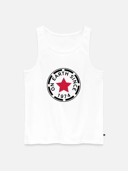 on earth since 1974 (uk) - Men's Premium Organic Tank Top - white