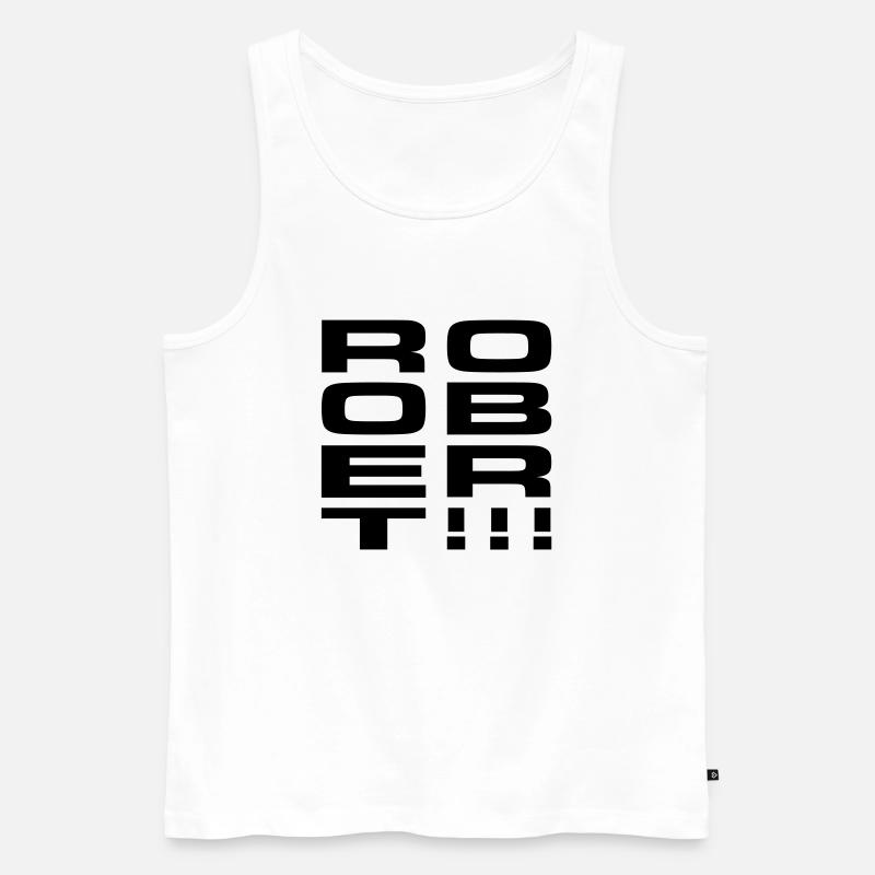 ROOBERT!!! - Männer Premium Bio Tank Top - Weiß