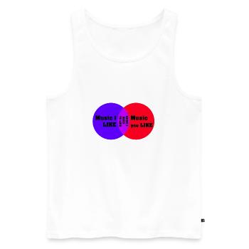 Music i like, Music you like - Männer Premium Bio Tank Top - Weiß - Vorne - AI Model Male 178 light (178cm)