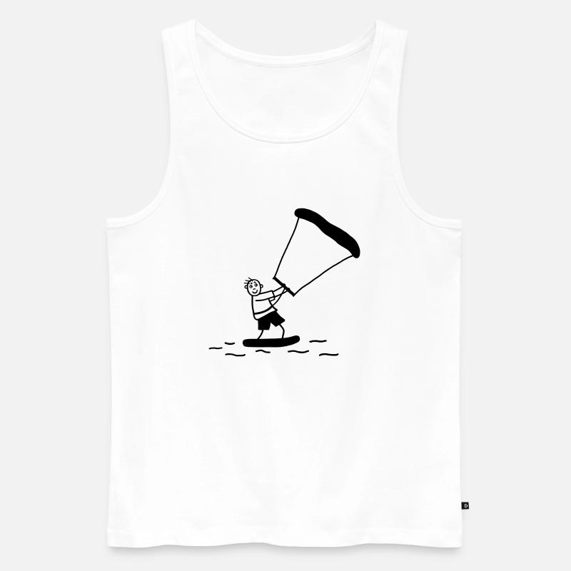 Kite Surfer - Männer Premium Bio Tank Top - Weiß