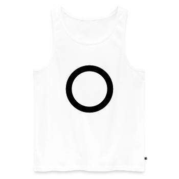 Ring Kreis Style Hipster Symbol Mathematik - Männer Premium Bio Tank Top - Weiß - Vorne - AI Model Male 178 light (178cm)